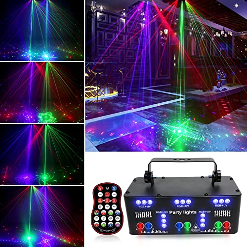 Proffessional Dj Lights For Party, 21 Lens Rgb Uv Disco Strobe Stage Lighting Indoor Support Dmx 512 Sound Activated With Remote Control Club Light For Home Parties Birthday,Christmas #TOP3