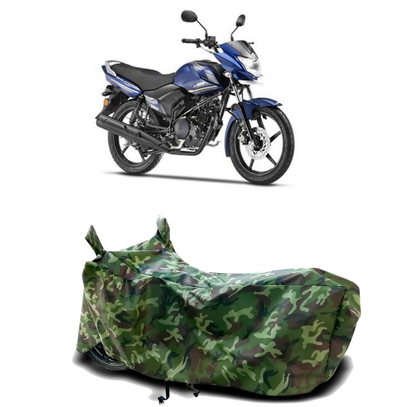 Image of DUFFEL-100% Heat Protection Two Wheeler Bike /Scooty Body Cover for Yamaha Saluto Water Resistance /UV-Rays /Birds Dropping /Scratchproof /Dust Proof /Waterproof[Green Jungle Print]