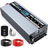 ROARBATT 24V 4000W インバーター 正弦波 瞬間最大8000W DC24VをAC100に変換 リモコン付き 50/60Hz切替可能 ACコンセント×4、USBソケット×2 車載から家庭用電源 無負荷電流0.4-0.8A 太陽光発電 野外 災害対策 地震停電 防災予備品 車中泊 船 RVキャンペーンカー