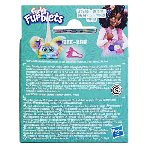 Furby Furblets - Series 4 Collectible - Zee-Bah Zebra Mini Plush Toy, Regenbogen, 5 inch - Image 4