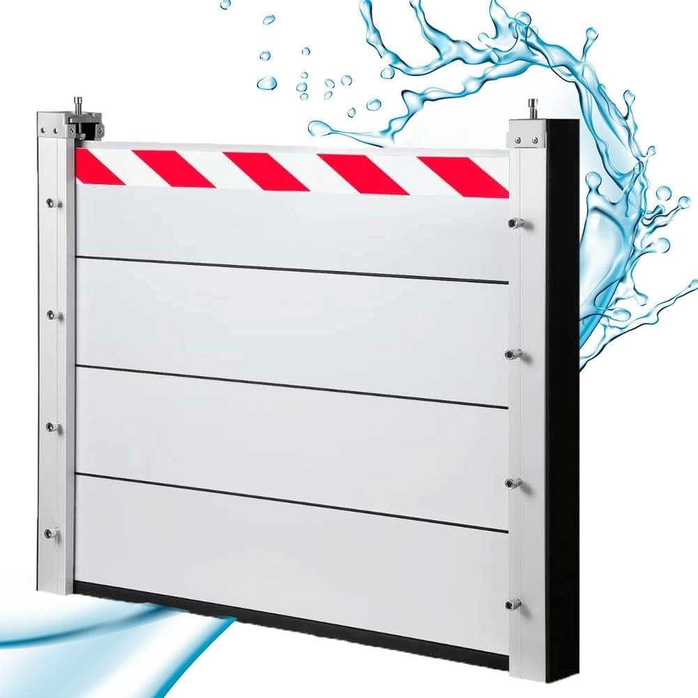 100cm High Flood Barrier Water Retaining Plate Outside/Garage Door/Basement Water Stopper Flood Barrier 171-180cm Outdoor Temporary Partition Gate Flood Barrier Shield(178 * 100cm)