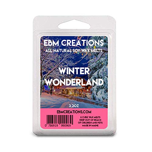 Winter Wonderland - Scented All Natural Soy Wax Melts - 6 Cube Clamshell 3.2oz Highly Scented!