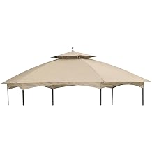 Garden Winds Durable 350 Replacement Canopy Top Compatible with Madison Hexagon 11.4 x 13.2 Gazebo Model D-GZ076PST-D - Beige