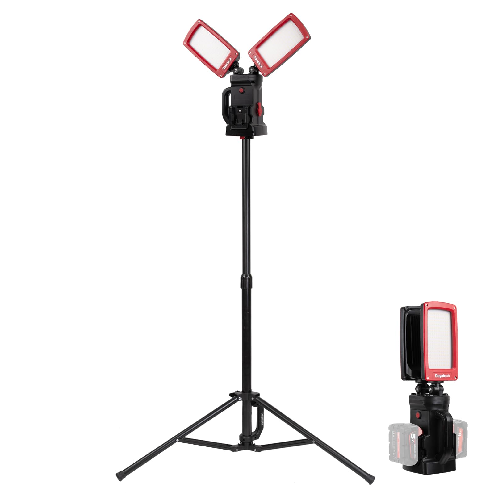 DAYATECH 12000LM 85W Cordless LED Work Light, Dual-Head with