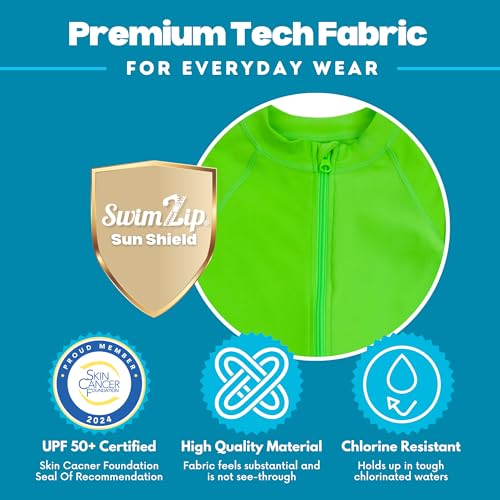 Image of SwimZip Boys' Long Sleeve Rash Guard & Swim Shorts Set - UPF 50+ Sun Protection