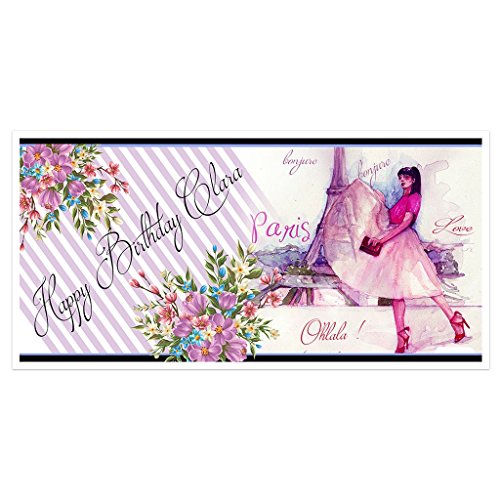 Amazon.com: Paris Eiffel Tower Birthday Banner : Handmade Products