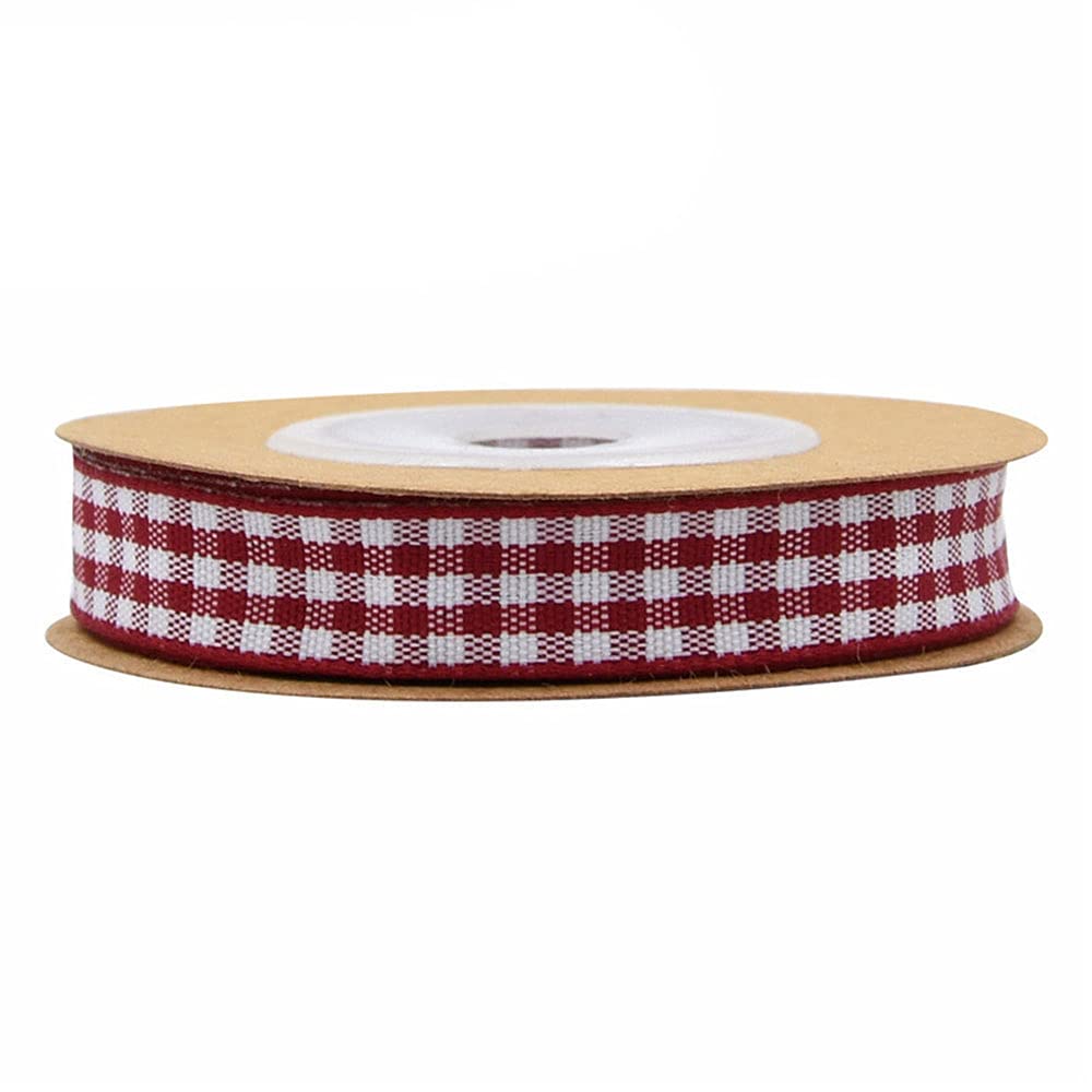 Ancllo Red Plaid Burlap Ribbon Christmas Wi Ribbon Wrapping Ribbon For Christmas Crafts Decoration Floral Bows Craft-6Mm X 5M