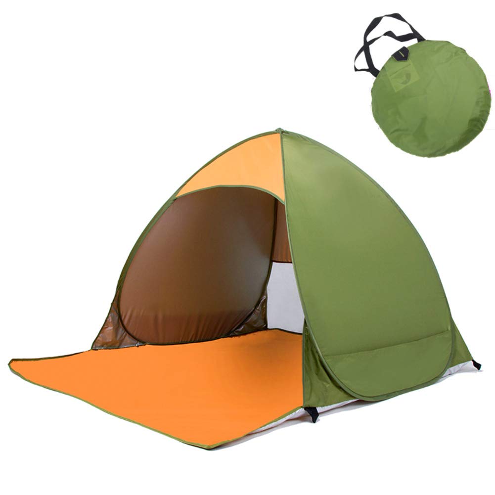 Pop Up Tente De Plage 2 Personne,Anti UV Ombre De Plage Abri Solaire avec Plancher étendu,Portable Automatique Abri De Plage Exterior