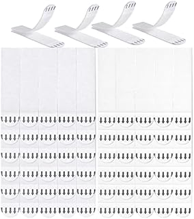 36-Pairs(72 Strips) Adhesive Picture Hanging Strips, Large 93x20mm Double Side Hook Loop Mounting Tapes, Sticky Pads, Damage Free Removable Wall Fastener Tape for Glass, Metal, Frames, Mirrors