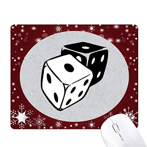 Tapis de souris flocon de neige et casino noir et blanc ambiance hiver