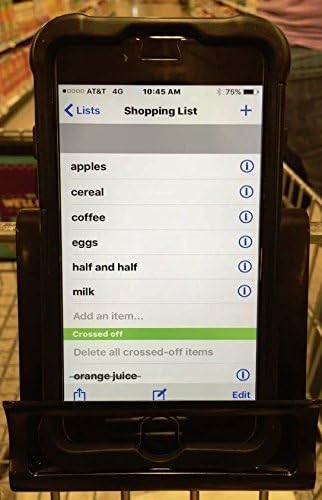 Cart Phone Caddy - Smartphone Holder for Shopping Cart - Safely Secures Cell Phone While you Shop, Lightweight,Adjustable