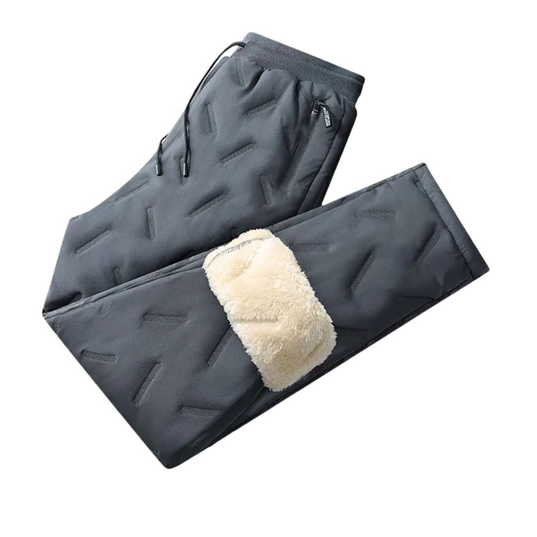 Men Elastic Waist Thicken Fleece Cotton Warm Sweatpants