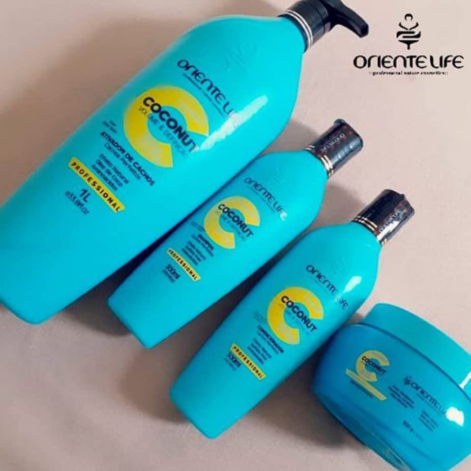 Oriente Life Coconut Mask for Curly hair 300g (10.14 oz) - Coconut Oriente Life Moisturizing and Nourishing Curls Mask was specially created to treat curly hair.