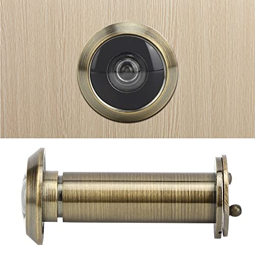 Mirilla para Puerta de Aleación, Ángulo de Visión de Seguridad de 220 Grados con Cubierta Trasera para Puertas de Madera, Fibra de Vidrio o Metal de 55 a 90 mm miniatura 3