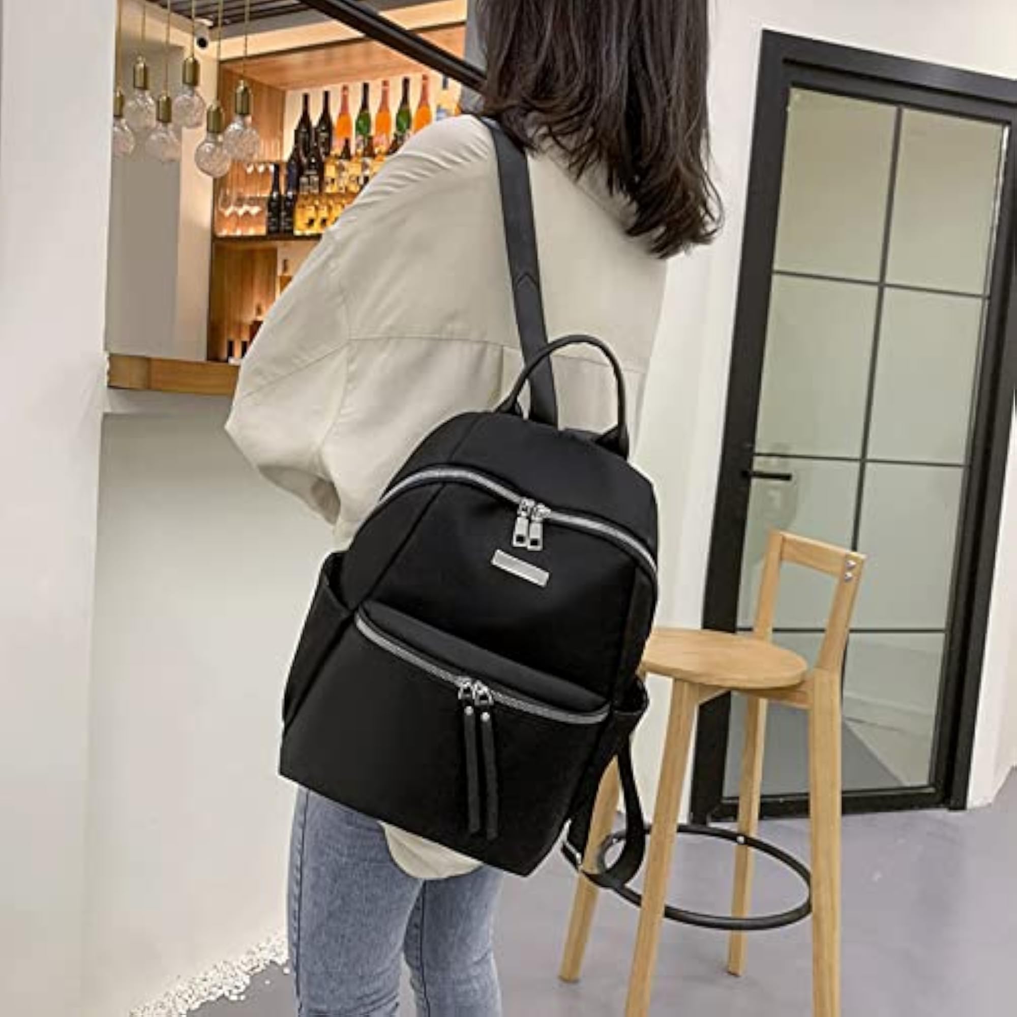 Nylon Oxford Schoolbag, Waterproof, Large Capacity