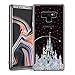 Unov Case Compatible with Galaxy Note 9 Case Clear with Design Soft TPU Shock Absorption Slim Embossed Floral Pattern Protective Back Cover (Watercolor Castle)