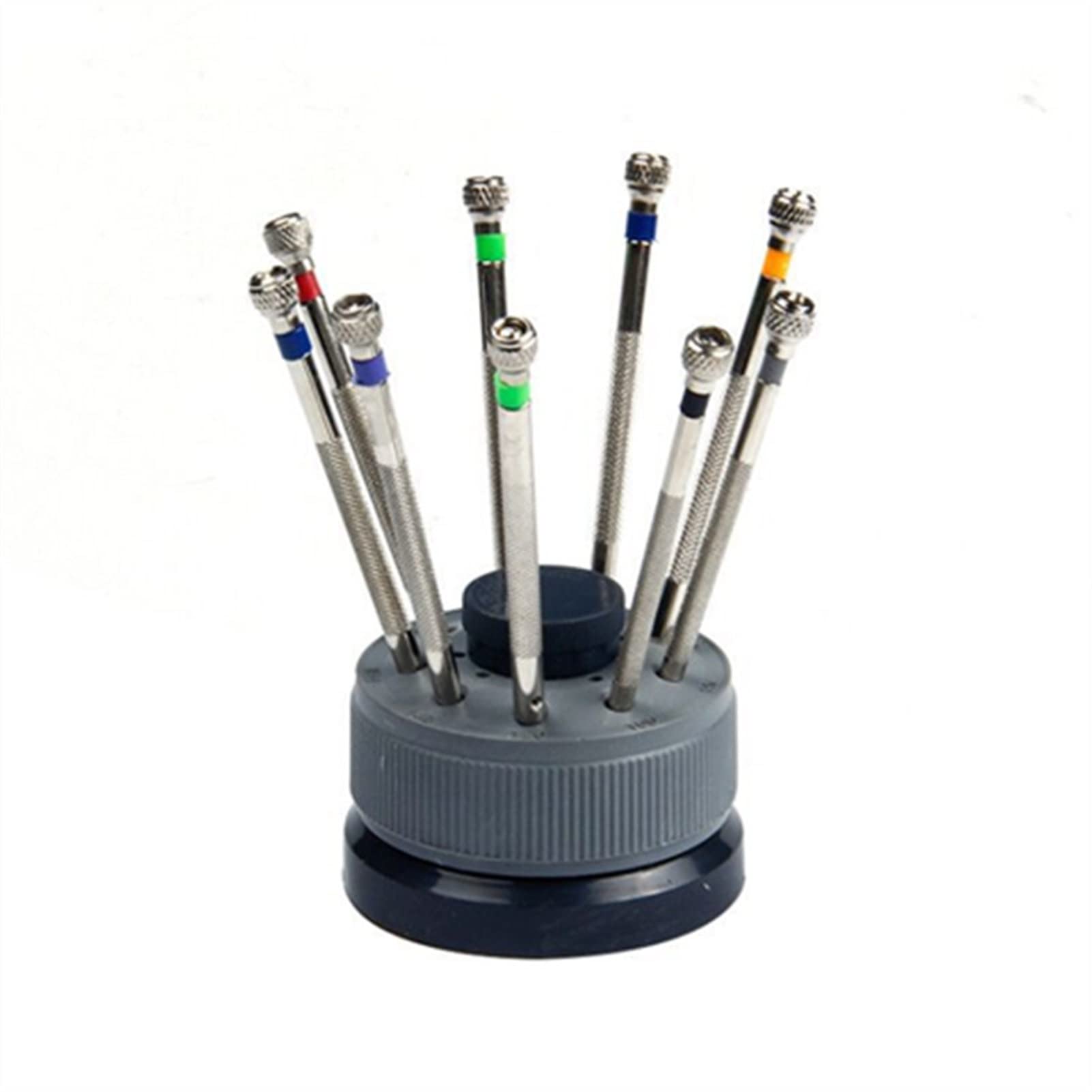 9-teiliges Uhrmacher-Schraubendreher-Set, Uhrgläser, Flache Klinge, Sortiert, Schlitz-Flachschraubendreher-Set, 0,6–2,0 mm, Uhrenreparatur-W