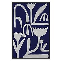 Framed Canvas Wall Art Flowers Pattern Canvas Prints Home Artwork Decoration for Living Room,Bedroom - 16x24 inches