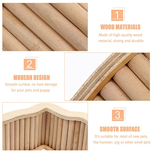 Balacoo Hamster Klimmen Ladder- Houten Suspension Bridge Speelgoed Hamster Muis Speelgoed Voor Cavia Ratten Egel Gerbils… - Image 3