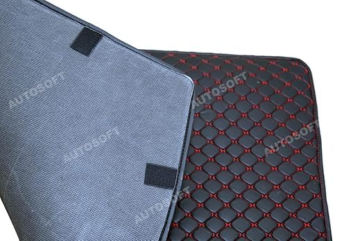Image of Auto Soft E Class E200 7D Car Boot Mat | Premium Nappa Leathereite Trunk Liner | Waterproof Dustproof Anti-Slip Boot Mat | Diamond Cut Heavy Duty Dicky Mat | Durable Car Accessories for Cars