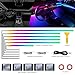 Dreamcolor Acrylic Interior Car LED Strip Light with Wireless APP, RGB 6 in 1 with 175 inches 593 LEDs Fiber Optic Strip Lights for Car, Dynamic Chasing Music Sync Neon Car Ambient Lighting Kits