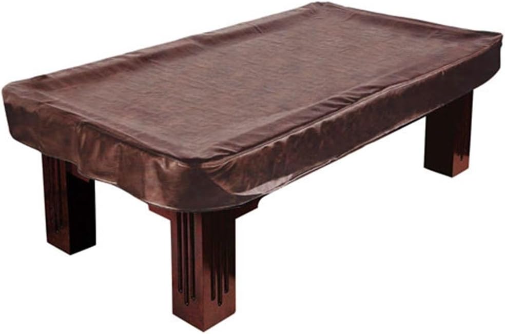 Felson Billiard Supplies Heavy Leatherette 8-Foot Pool Table Cover – Durable Dark Brown Naugahyde with Backing & Weighted Corners, Water & Dust Protection for Game Rooms & Bars