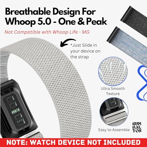 Image of Nylon Strap Compatible with Whoop 5.0 Band Strap - Durable, Adjustable Fitness Tracker Strap | Breathable, Comfortable Bands for Workout, Sleep, and Health Monitoring (Device Not Included)