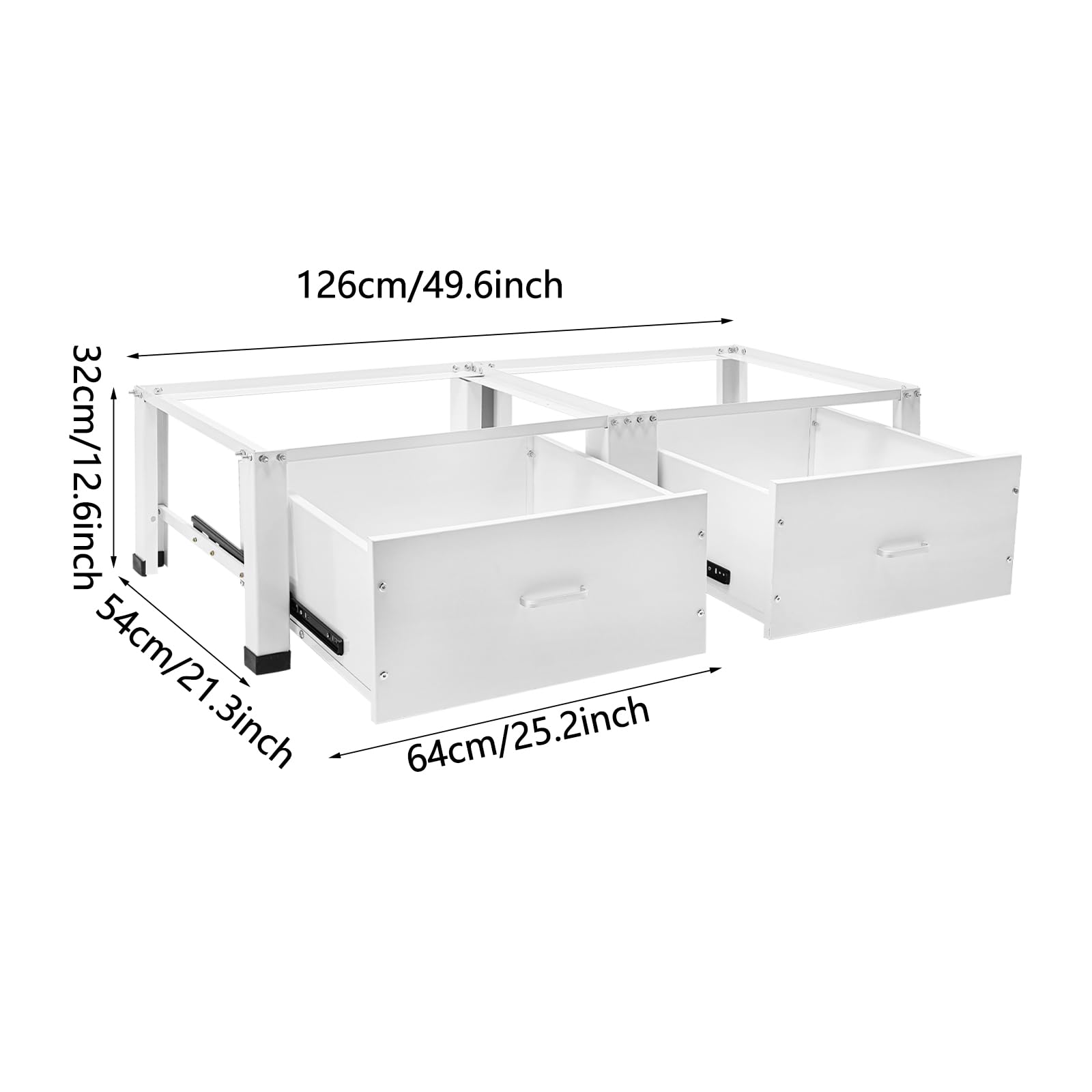 Soporte doble para lavadora y secadora con 2