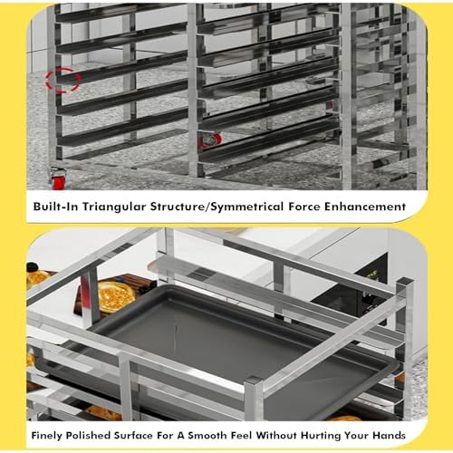 Commercial Bread Pan Rack, Heavy-Duty Speed Rack for Proofing and Storage, Ideal for Bakeries and Kitchens