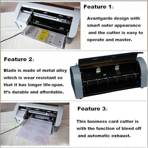 Elektrischer Papierschneider, automatischer Papierschneider für Einladungen, Mitgliedskarten, Lesezeichen – ideal für Zuhause und Büro