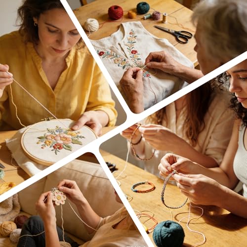 Image of Soft 1500Y 15 Pearl Balls Cardinal Size 8 Rainbow Colors for Crochet Hardanger Cross Stitch Needlepoint Hand Embroidery