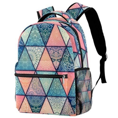 Sac à dos d'école multicolore pour femmes et adolescents 29.4x20x40cm