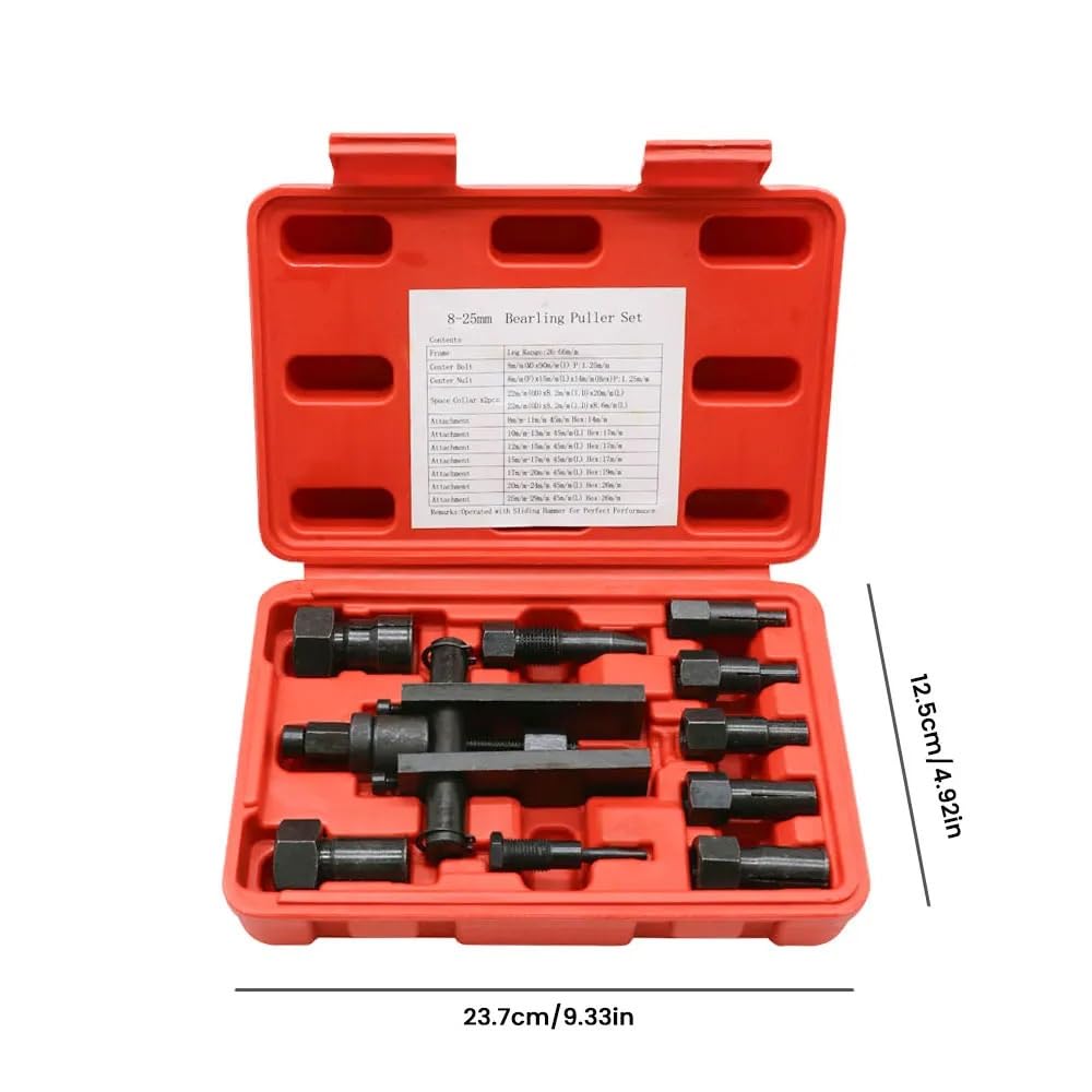 Extractor de Volante Motor Extractor de cojinetes práctico, Herramienta de extracción de cojinetes de Motocicleta con Caja, Kits de Extractor de cojinetes internos, 10 Uds.