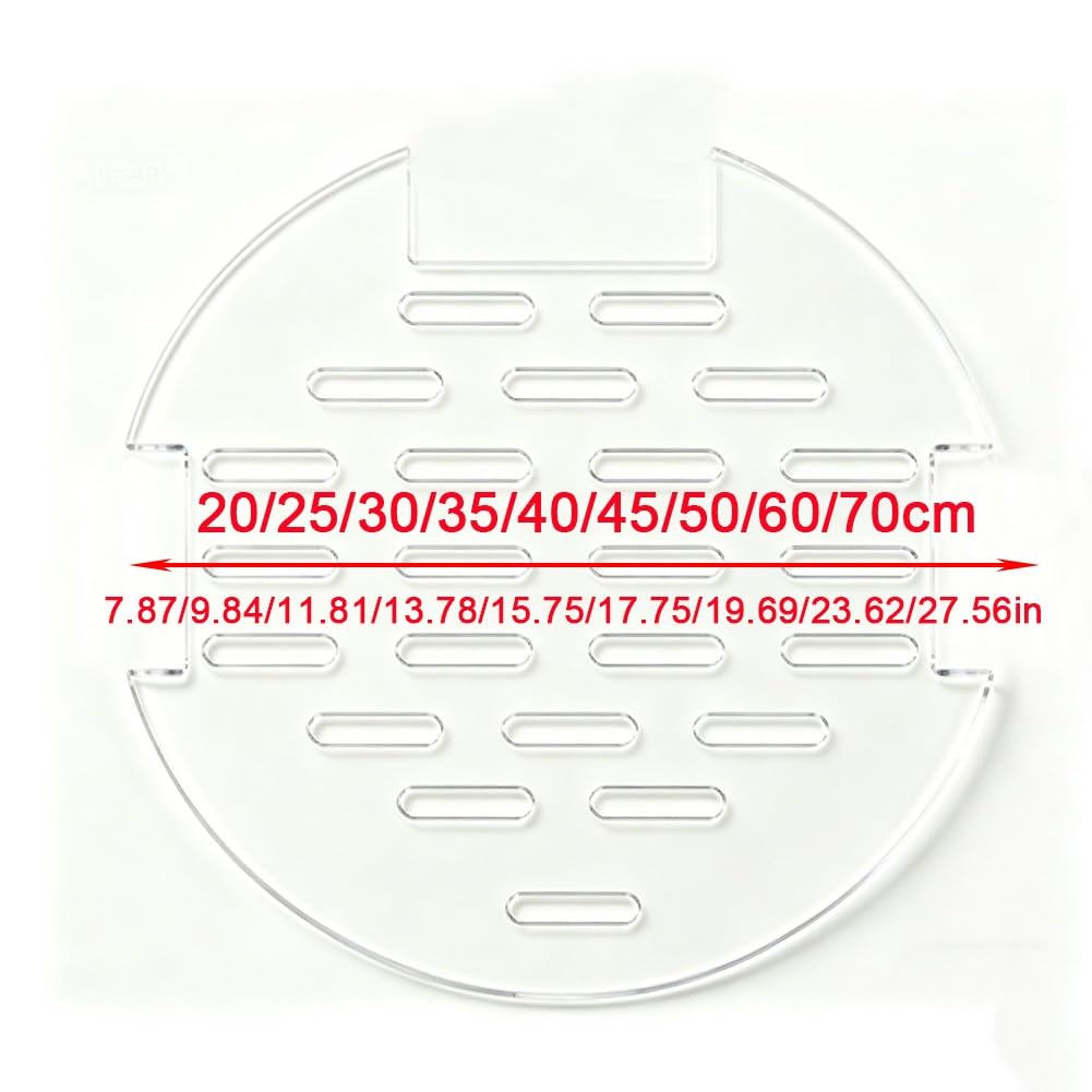 Tapa Para Acuarios, Juego De Tapas Acrílicas Para Acuarios, Tapa Acrílica Redonda Para Acuarios Con Filtros, Evita Que Los Peces, Reptiles, Camarones Y Tortugas Salten Fuera De La Pecera(Clear-D,45cm)