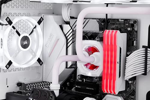 Corsair Hydro X Series XT Hardline Satin Tube de 12mm (Tube PMMA Rectiligne Haute Qualité, Conception Robuste, Facile à Découper) Blanc (Lot de 6)