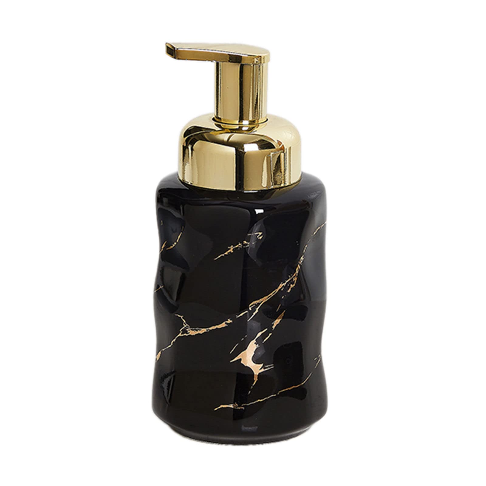 soap dispenser, Soap Dispenser,/Marble Ceramic Foaming, Foam With Gold Pump, Hand, For Barthroom Kitchen-pink-pumpkin