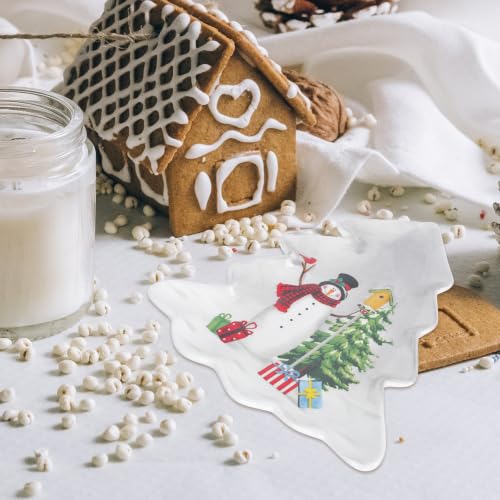 Bandeja de Navidad SILENRADAWN de cerámica con diseño de árbol para ensaladas y frutas 7