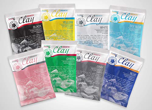White Kaolin Clay – Face, Body and Hair Mask – Slavik Cosmetic Healing Powder - 8 Pack, 17 Oz - 35 Masks - Assorted Mix - 100% Natural
