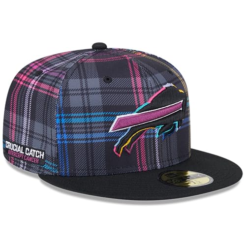 New Era Herren Black Buffalo Bills 2024 NFL Crucial Catch Plaid 59FIFTY Fitted Hat