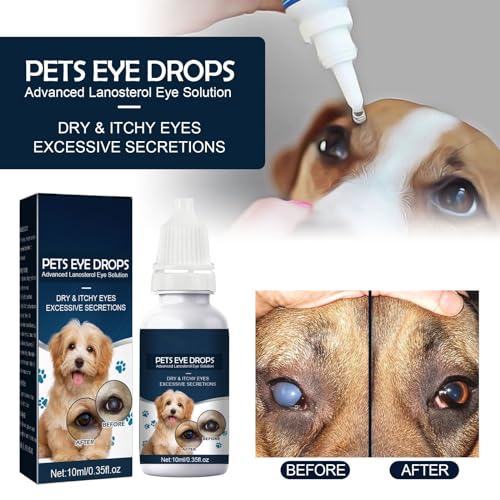 Dog Eye Drops,Dry Eyes Flush and Soothe Eye Irritations, 15% Advanced Lanosterol Eye Solution, Dog Tear Stain Cleaner for Comfort Reliever Eye Itchy for Animals (B-1PCS) Dog Eye Drops,Dry Eyes Flush and Soothe Eye Irritations, 15% Advanced Lanosterol Eye Solution, Dog Tear Stain Cleaner for Comfort Reliever Eye Itchy for Animals (B-1PCS)