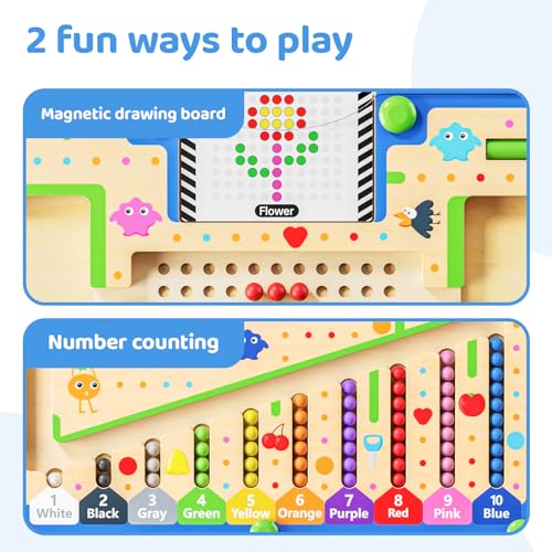 42% Off LADFAR Magnetic Maze Montessori Toy for Toddlers