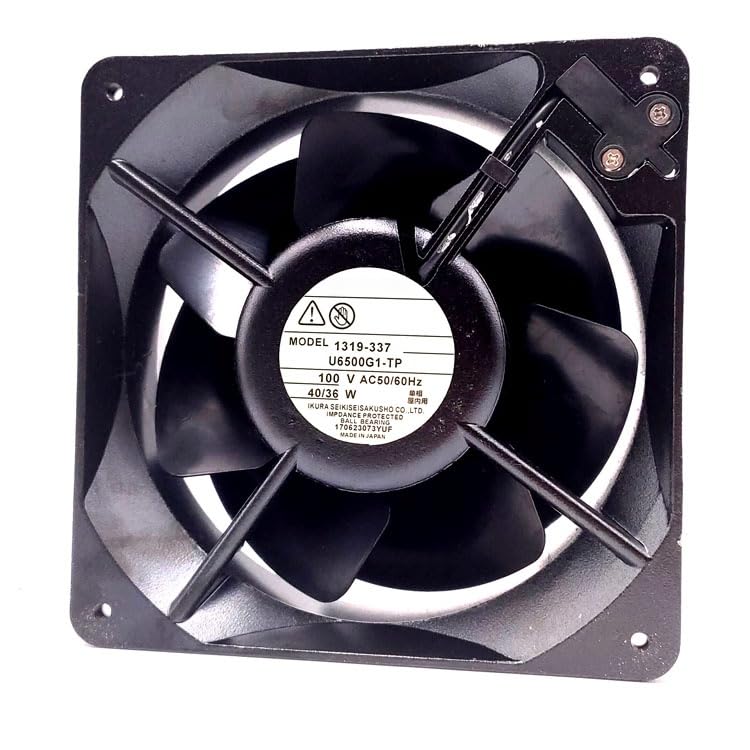 Ventilador U6500G1-TP soluciona sobrecalentamiento industrial con metal 100VAC