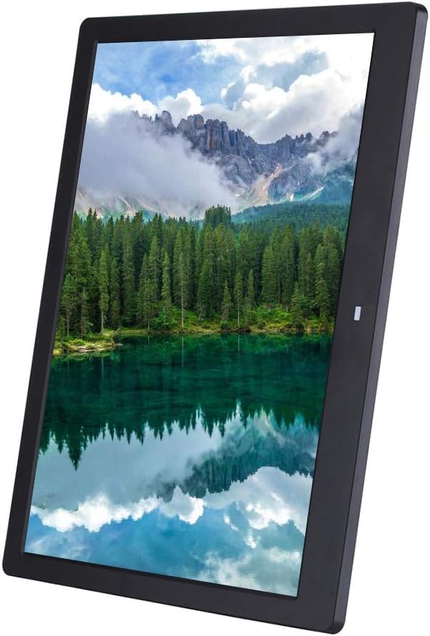 Cadre photo numérique haute définition avec lecture vidéo fluide et grand écran 17" noir
