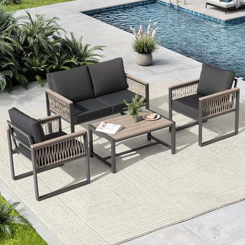 NUU GARDEN 4 Pieces Outdoor Patio Furniture Set, 4...