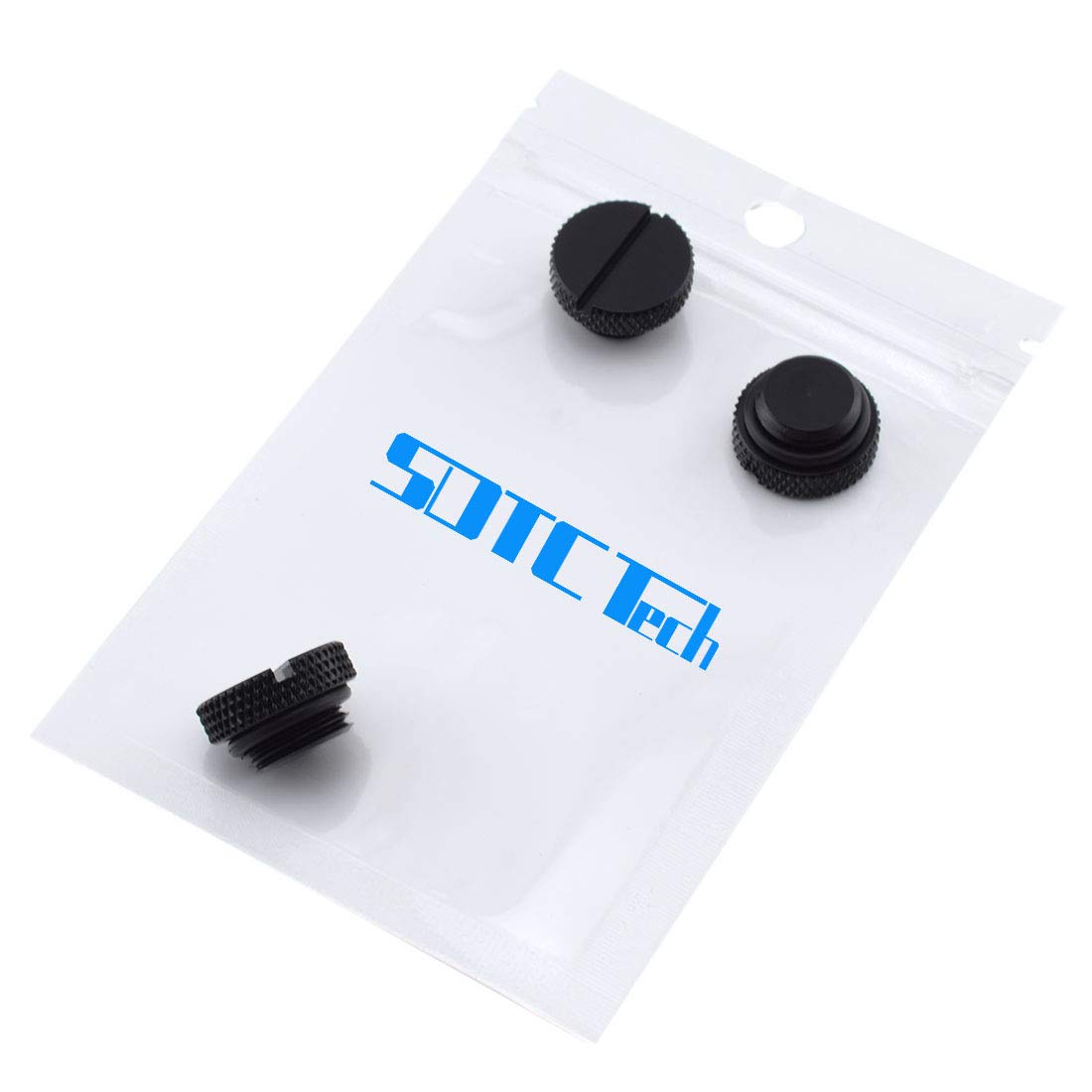 Paquete de 6 conectores G1/4 con junta tórica para sistemas de refrigeración por agua de PC, color negro 6