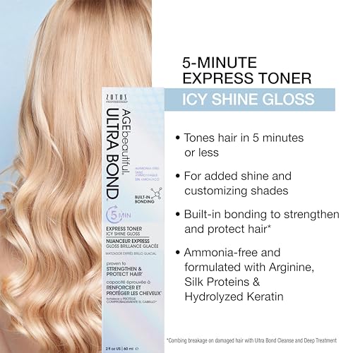 Image of AGE beautiful Hair Toner for Gray Hair, 5-Minute Demi Cream Toner, Neutralizes Yellow Tones, Blends & Enhances Soft Gray, Ammonia-Free Professional Color for Shine
