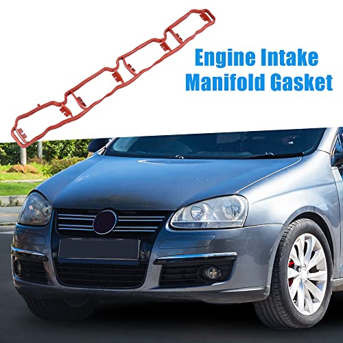 Image of Car Engine Intake Manifold Gasket 06F129717D for Volkswagen Jetta 2006 2007 2008 2009 2010 2012 2013 Rubber Red