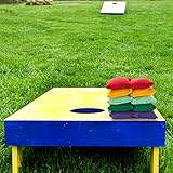 LIHAO 24 Stück Party Wurfspiele Bohnensäckchen Ringen Spiel Sitzsack Werfen Bunt für Kinder Erwachsenen