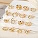 ZOVOLI 31 Pcs Chunky Gold Rings Fashion Stackable Rings for Women Statement Womens Rings Set Knuckle Band Ring Jewelry Gifts (ZOVOLI10-24638)