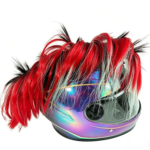 Lecherri Mohawk for Helmet 1PCS Helmet Accessories Helmet Hair for Party Christmas (Helmet Not Included)